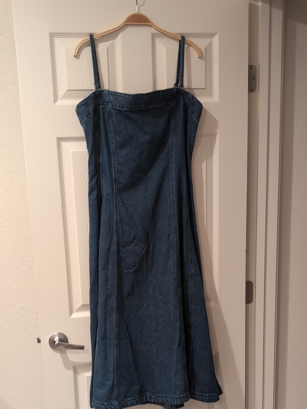 Gap Denim Strap Midi Dress NWT